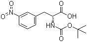 structure of CAS# 158741-21-0, Boc-3-Nitro-D-phenylalanine