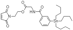 CAS 登录号：158745-44-9, N-[3-(三丁基锡基)苯甲酰基]甘氨酸 2-(2,5-二氢-2,5-二氧代-1H-吡咯-1-基)乙基酯