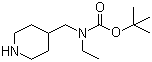 CAS # 158958-41-9, Ethyl(4-piperidinylmethyl)carbamic acid tert-butyl ester