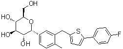 CAS # 1589590-87-3, (1R)-1,5-Anhydro-1-C-[3-[[5-(4-fluorophenyl)-2-thienyl]methyl]-4-methylphenyl]-D-glucitol, (1R)-1,5-Anhydro-1-[3-[[5-(4-fluorophenyl)thiophen-2-yl]methyl]-4-methylphenyl]-D-glucitol