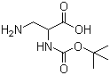 structure of CAS# 159002-17-2, 3-氨基-N-叔丁氧羰基丙氨酸