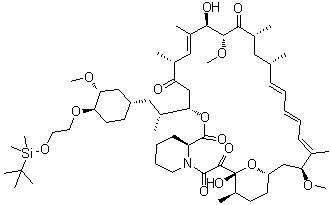 CAS # 159351-68-5, 42-O-[2-[[(1,1-Dimethylethyl)dimethylsilyl]oxy]ethyl]rapamycin, Rapamycin 42-[2-(tert-butyldimethylsilyloxy)ethyl] ether