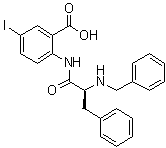 structure of CAS# 1594094-64-0, 5-碘-2-[[(2S)-1-氧代-3-苯基-2-[(苯基甲基)氨基]丙基]氨基]苯甲酸