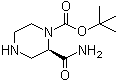 CAS # 159485-28-6, (R)-2-(Aminocarbonyl)-1-piperazinecarboxylic acid 1,1-dimethylethyl ester