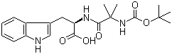 structure of CAS# 159634-94-3, N-[N-[(1,1-Dimethylethoxy)carbonyl]-2-methylalanyl]-D-tryptophan