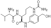 structure of CAS# 159857-79-1, L-缬氨酰-N5-(氨基羰基)-N-[4-(羟甲基)苯基]-L-鸟氨酰胺