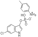 structure of CAS# 159954-33-3, 4-甲基苯胺与6-氯-1H-吲哚-3-基磷酸二氢酯的化合物