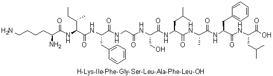 CAS 登录号：160212-35-1, L-赖氨酰-L-异亮氨酰-L-苯丙氨酰甘氨酰-L-丝氨酰-L-亮氨酰-L-丙氨酰-L-苯丙氨酰-L-亮氨酸