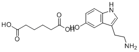 Serotonin adipinate molecular structure (CAS 16031-83-7)