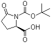 structure of CAS# 160347-90-0, N-叔丁氧羰基-D-焦谷氨酸