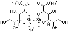 structure of CAS# 16037-91-5, Sodium stibagluconate