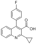 structure of CAS# 160375-37-1, 2-Cyclopropyl-4-(4-fluorophenyl)quinoline-3-carboxylic acid