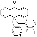 structure of CAS# 160588-45-4, 10,10-二[(2-氟-4-吡啶基)甲基]-9(10H)-蒽酮