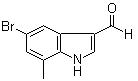 structure of CAS# 16076-86-1, 5-溴-7-甲基-1H-吲哚-3-甲醛