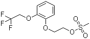 structure of CAS# 160969-03-9, 2-[2-(2,2,2-Trifluoroethoxy)phenoxy]ethyl methanesulfonate