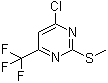 structure of CAS# 16097-63-5, 4-Chloro-2-(methylthio)-6-(trifluoromethyl)pyrimidine