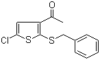 structure of CAS# 160982-09-2, 1-(2-(苄基硫代)-5-氯噻吩-3-基)乙酮