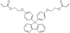 structure of CAS# 161182-73-6, 9,9-双[4-(2-丙烯酰氧基乙氧基)苯基]芴