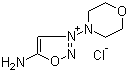 structure of CAS# 16142-27-1, 5-氨基-3-(4-吗啉基)-1,2,3-恶二唑鎓盐酸盐