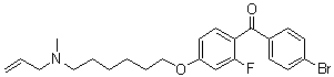 structure of CAS# 161582-11-2, (4-溴苯基)[2-氟-4-[[6-(甲基-2-丙烯基氨基)己基]氧基]苯基]甲酮
