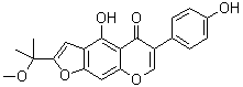 CAS # 1616592-59-6, Erythrinin D, 4-Hydroxy-6-(4-hydroxyphenyl)-2-(1-methoxy-1-methylethyl)-5H-furo[3,2-g][1]benzopyran-5-one