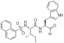CAS # 161709-56-4, (2S,3S)-N-[(1S)-1-Formyl-2-(1H-indol-3-yl)ethyl]-3-methyl-2-[(1-naphthalenylsulfonyl)amino]pentanamide