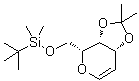 CAS 登录号：161822-65-7, 2,6-脱水-5-脱氧-1-O-[(叔丁基)二甲基硅烷基]-3,4-O-(1-甲基亚乙基)-D-阿拉伯-己-5-烯糖
