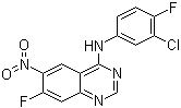 CAS # 162012-67-1, N-(3-Chloro-4-fluorophenyl)-7-fluoro-6-nitro-4-quinazolinamine, (3-Chloro-4-fluorophenyl)(7-fluoro-6-nitroquinazolin-4-yl)amine