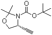 structure of CAS# 162107-48-4, (R)-N-叔丁氧羰基-2,2-二甲基-4-乙炔基噁唑烷