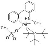 CAS 登录号：1621274-11-0, (SP-4-3)-(甲烷磺酸基-κO)[2'-(甲基氨基-κN)[1,1'-联苯]-2-基-κC][三(1,1-二甲基乙基)膦]-钯
