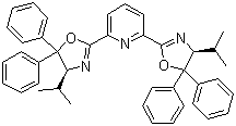 structure of CAS# 162213-03-8, 2,6-双[(4S)-4,5-二氢-4-异丙基-5,5-二苯基-2-恶唑基]吡啶