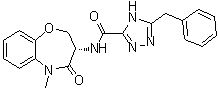 structure of CAS# 1622848-92-3, (S)-5-Benzyl-N-(5-methyl-4-oxo-2,3,4,5-tetrahydrobenzo[b][1,4]oxazepin-3-yl)-4H-1,2,4-triazole-3-carboxamide