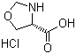 structure of CAS# 162285-30-5, 4-Oxazolidinecarboxylic acid hydrochloride
