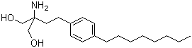 structure of CAS# 162359-55-9, 2-Amino-2-[2-(4-octylphenyl)ethyl]-1,3-propandiol