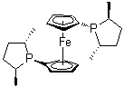 structure of CAS# 162412-87-5, 1,1'-Bis[(2S,5S)-2,5-dimethyl-1-phospholanyl]ferrocene