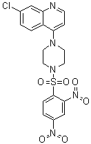 structure of CAS# 1624602-30-7, 7-氯-4-[4-[(2,4-二硝基苯基)磺酰基]-1-哌嗪基]喹啉
