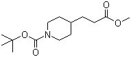 structure of CAS# 162504-75-8, Methyl N-Boc-4-piperidinepropionate