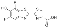 CAS 登录号：1629896-95-2, (4S)-2-(5,7-二氟-6-羟基-1,3-苯并噻唑-2-基)-4,5-二氢-1,3-噻唑-4-羧酸