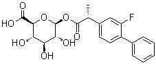 CAS # 162992-67-8, R-Flurbiprofen glucuronide, beta-D-Glucopyranuronic acid 1-[(alphaR)-2-fluoro-alpha-methyl[1,1'-biphenyl]-4-acetate]