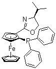 structure of CAS# 163169-29-7, (2S)-1-[(4S)-4,5-二氢-4-异丙基-2-恶唑基]-2-(二苯基膦基)二茂铁
