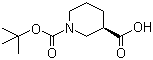 structure of CAS# 163438-09-3, N-Boc-(R)-3-甲酸哌啶