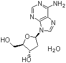 structure of CAS# 16373-93-6, 2'-脱氧腺苷一水合物