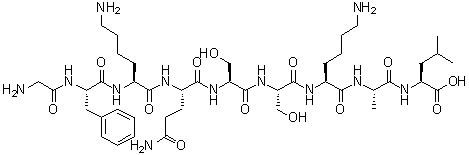 CAS # 164031-32-7, Glycyl-L-phenylalanyl-L-lysyl-L-glutaminyl-L-seryl-L-seryl-L-lysyl-L-alanyl-L-leucine