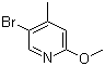 structure of CAS# 164513-39-7, 2-甲氧基-4-甲基-5-溴吡啶
