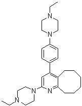 CAS # 1648791-23-4, 2-(4-Ethyl-1-piperazinyl)-4-[4-(4-ethyl-1-piperazinyl)phenyl]-5,6,7,8,9,10-hexahydro-cycloocta[b]pyridine