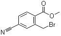 structure of CAS# 165111-46-6, 2-溴甲基-4-氰基苯甲酸甲酯