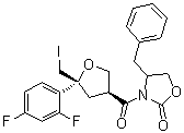 CAS # 165115-89-9, [3S-[3alpha(S*),5alpha]]-3-[[5-(2,4-Difluorophenyl)tetrahydro-5-(iodomethyl)-3-furanyl]carbonyl]-4-(phenylmethyl)-2-oxazolidinone