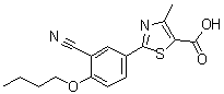 structure of CAS# 1657014-33-9, 2-(4-丁氧基-3-氰基苯基)-4-甲基-5-噻唑羧酸