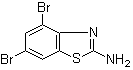 structure of CAS# 16582-60-8, 4,6-Dibromo-2-benzothiazolamine
