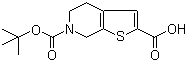 structure of CAS# 165947-51-3, 6-(tert-Butoxycarbonyl)-4,5,6,7-tetrahydrothieno[2,3-c]pyridine-2-carboxylic acid